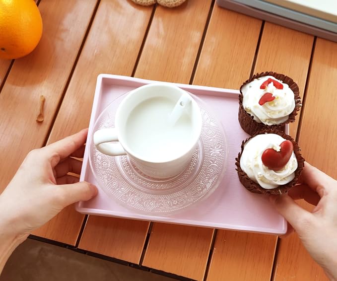 Small Pink Mini Serving Tray for Serving Accessory, Perfume or Display Use. - Image 2