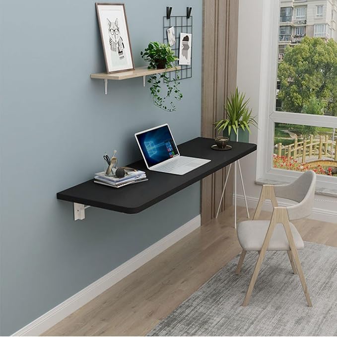RUANLOV Heavy Duty Wall Mounted Folding Table, Wall Mounted Desk, Drop Down by RUANLOV