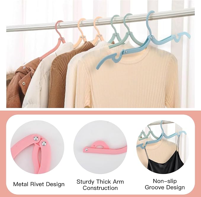 32PCS Foldable Travel Hangers, 20 Cruise Ship Essentials Folding Hanger - Image 3