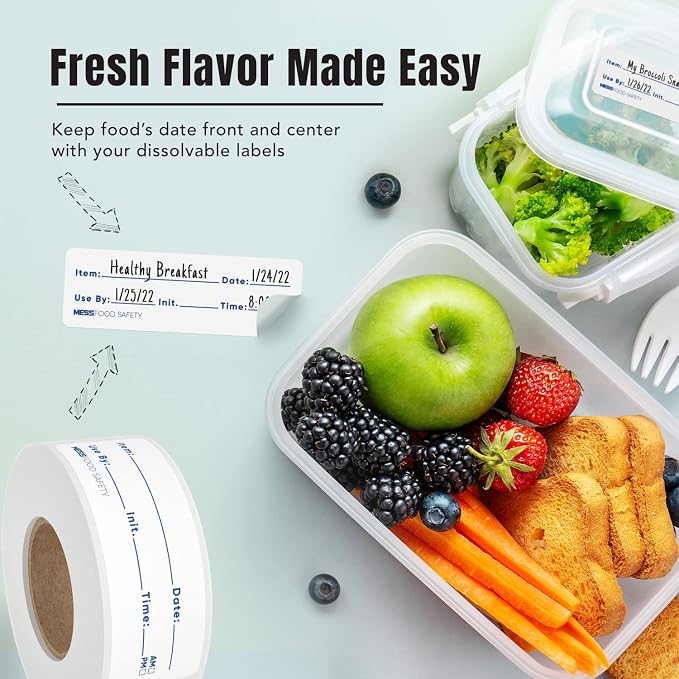 MESS Dissolvable Food Labels, 200/Roll - Image 5