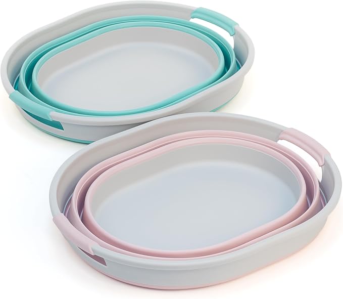 SAMMART 23L Set of 2 Collapsible Plastic Laundry Basket - Image 3
