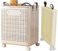 55L Collapsible Large Laundry Hamper, laundry basket plastic, Laundry Basket by Unknown