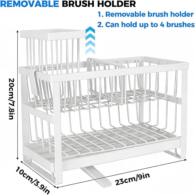 2-Tier Sponge Holder for Kitchen Sink, Self-Drain Caddy - Image 2