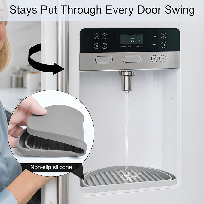 KindGa Refrigerator Drip Tray Catcher, Mini Fridge Drip Tray Protects Ice and - Image 5