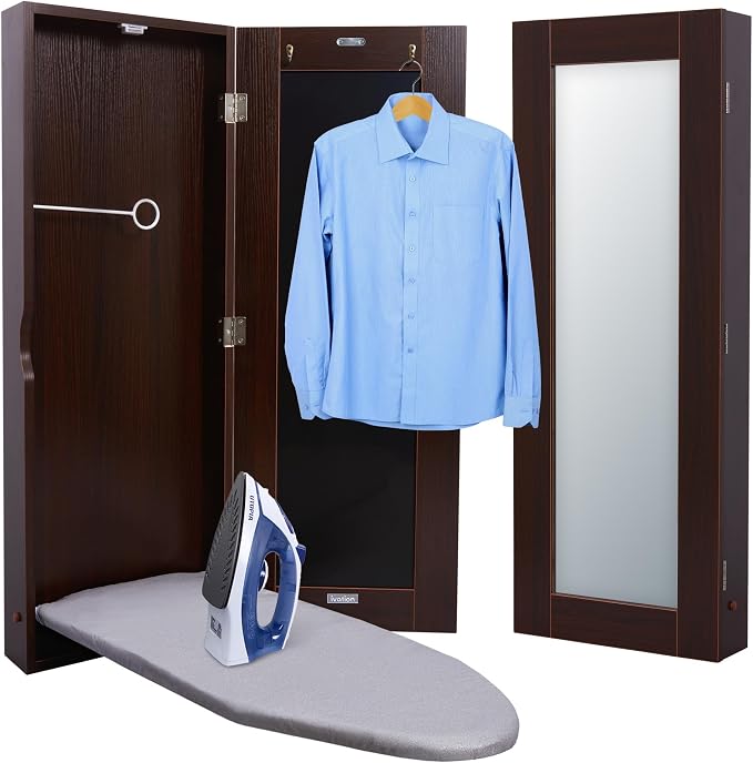 Ivation Wall-Mounted Ironing Board Cabinet, Foldable Ironing Storage Station by Ivation