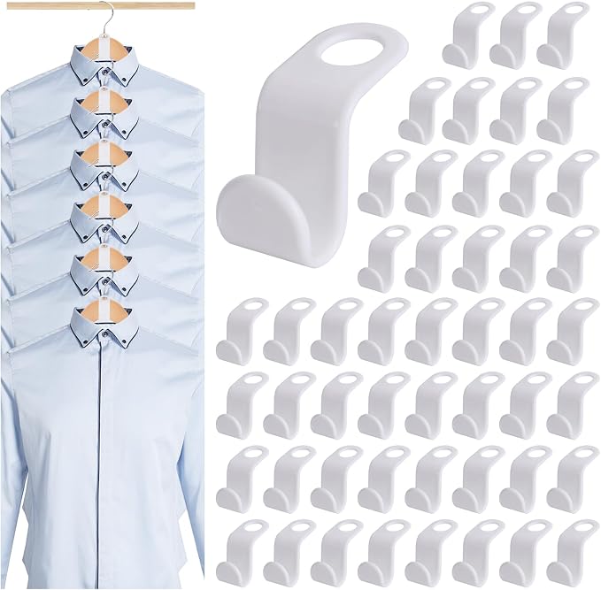 MCPINKY 50PCS Hanger Hooks, Hanger Connector Hooks Closet Space Savers by MCPINKY