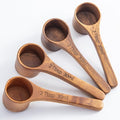4PCS-Wood Scoop Acacia Wooden Scoops Solid Multipurpose Coffee Scoops by GinSent