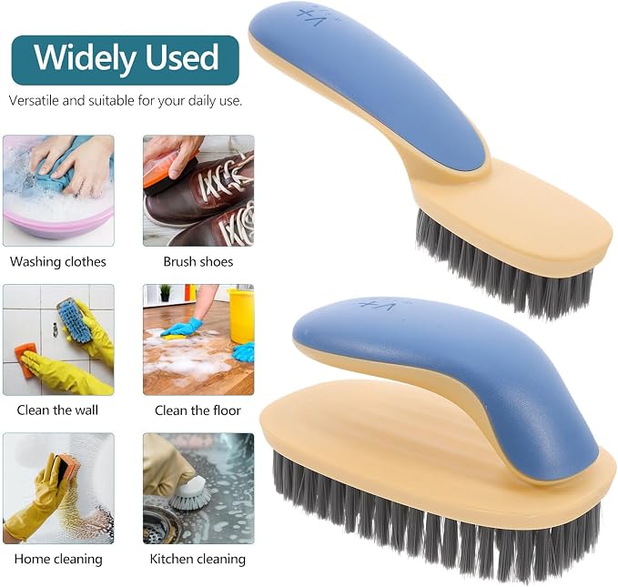 Mikikit 2pcs Soft Bristle Shoe Cleaning Brush and Fabric Laundry Brush Set - Image 9