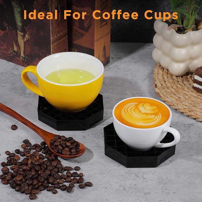 8 Pcs Octagon Drip Tray with Honeycomb Grid, 4 Inch Black Plastic Drip Trays - Image 6