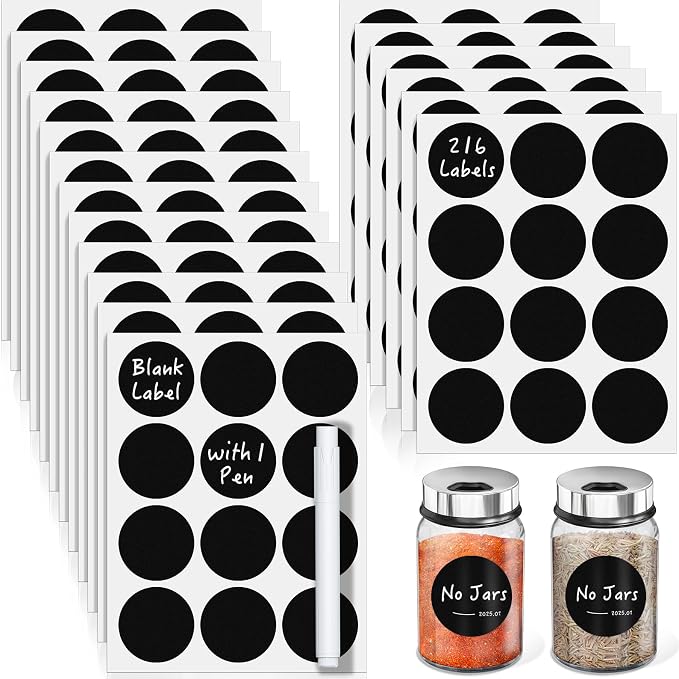 Segarty Chalkboard Labels, Waterproof Black Label Stickers by Segarty