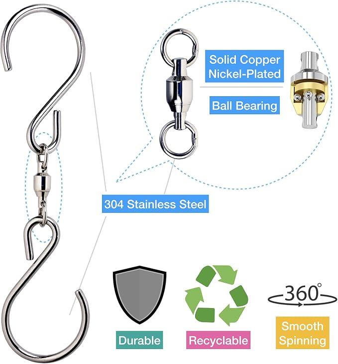 HS's Creation 6 Pack Dual Swivel S Hooks - Image 7