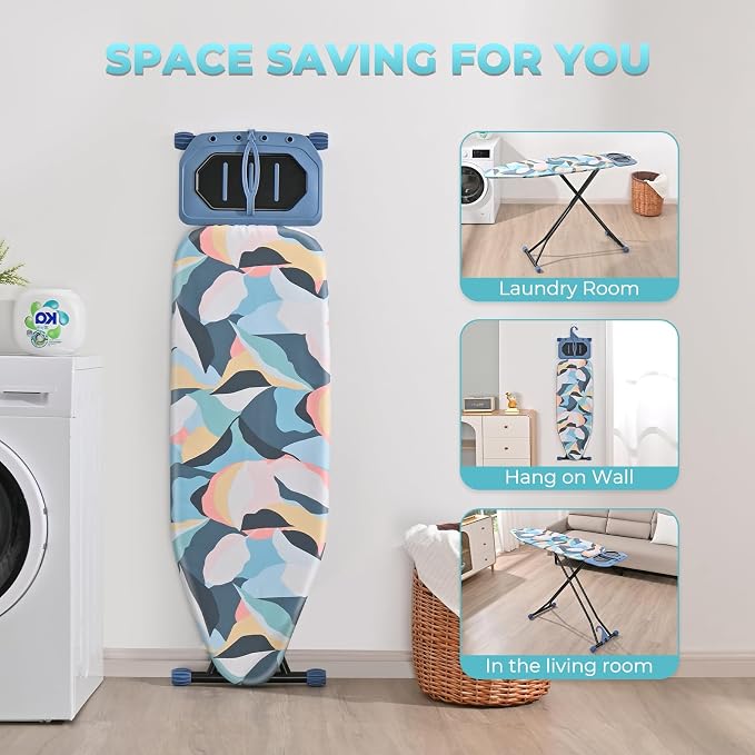 KINGBOARD Ironing Board, Metal Panel Foldable Iron Board - Image 7