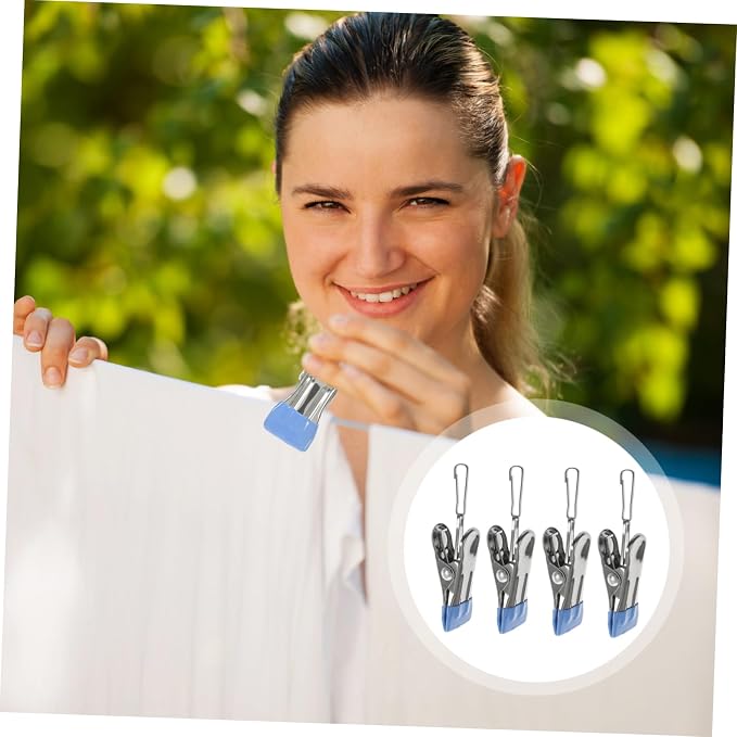 12pcs Stainless Steel Heavy Duty Clothes Multi-Purpose Clothespins - Image 4