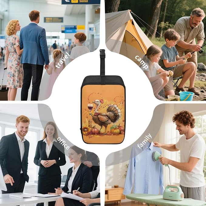 Thanksgiving Turkey Portable Travel Steam Iron Bag Easy to Clean Carrying Case - Image 6