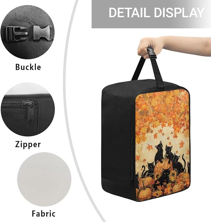 Fall Black Cat Travel Steamer Storage Bag Portable Garment Steamer Case - Image 5