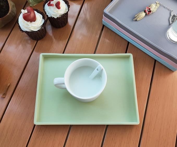 Small Green Mini Serving Tray for Serving Accessory, Perfume or Display Use. - Image 2