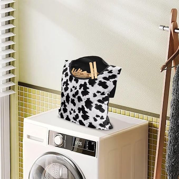 2 Pcs Cow Print Clothespin Bag - Image 3