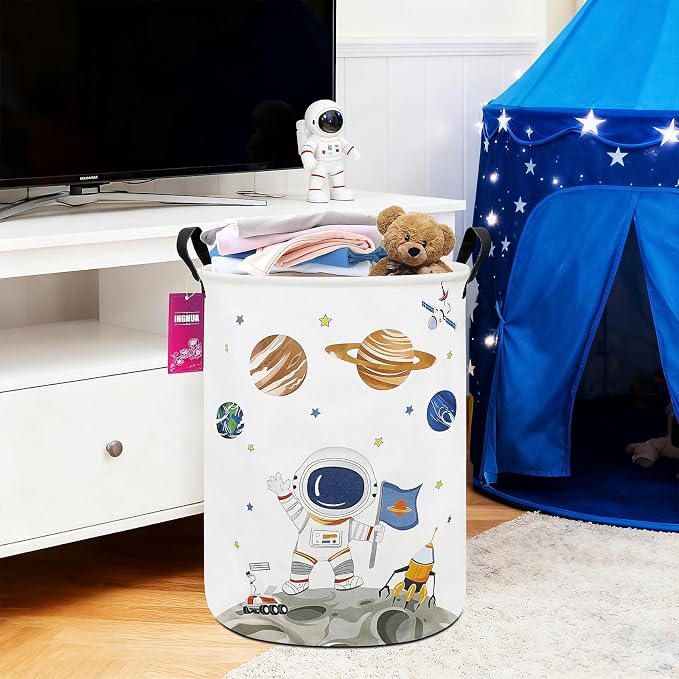 Laundry Hamper Large Canvas Fabric Lightweight Storage Basket/Toy - Image 6