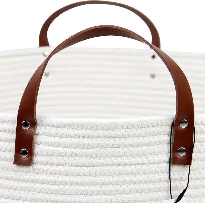 Casaphoria Extra Large Woven Cotton Rope Storage Basket - Image 3