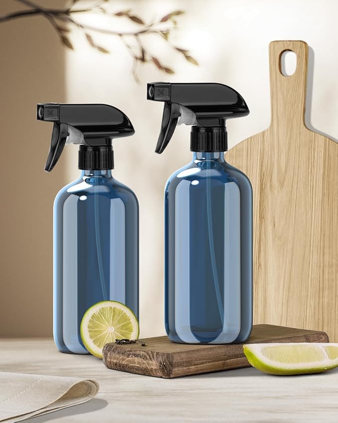 Glass Spray Bottle, Indigo Blue Glass Spray Bottle Set & Accessories Refillable - Image 7