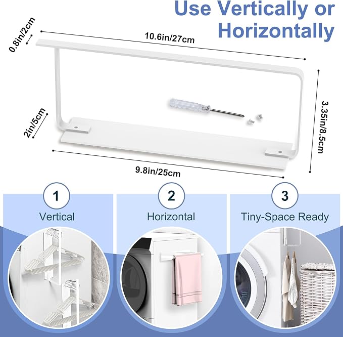 2 Pack Magnetic Hanger Holder for Laundry Room, Space-Saving Hanger Organizer - Image 3