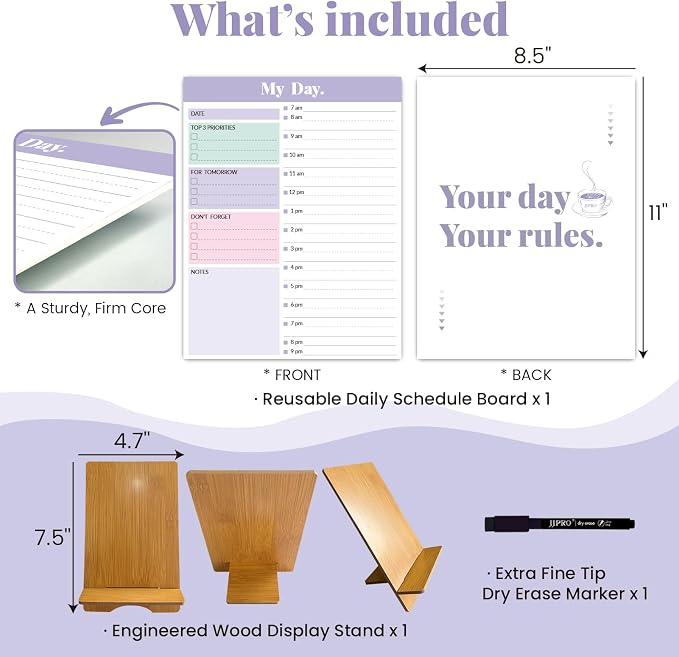 JJPRO Reusable Desktop Daily Planner - Image 2