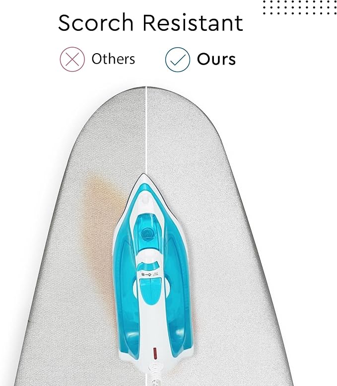 Encasa XO Ironing Board Cover and Pad 54"x15" - 4mm Felt & 2mm Foam Metallized - Image 5