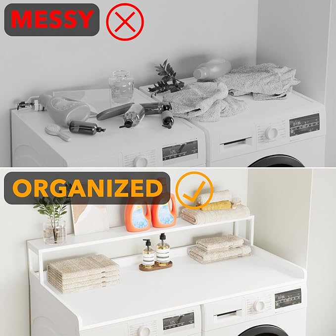 SpaceAid 2-Tier Washer Dryer Countertop, Laundry Topper - Image 3