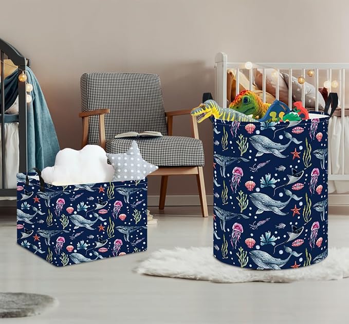 Laundry Hamper, Laundry Basket, Nursery Hamper, Waterproof Storage Bin - Image 5