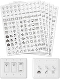 600 Pcs Light Switch Sticker Labels, 31 Designs Transparent Switch ID Stickers by GOMAKERER