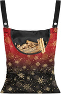 Snowflake Clothes Pin Hanging Bag Portable Clothespin Storage Bag by Psesaysky