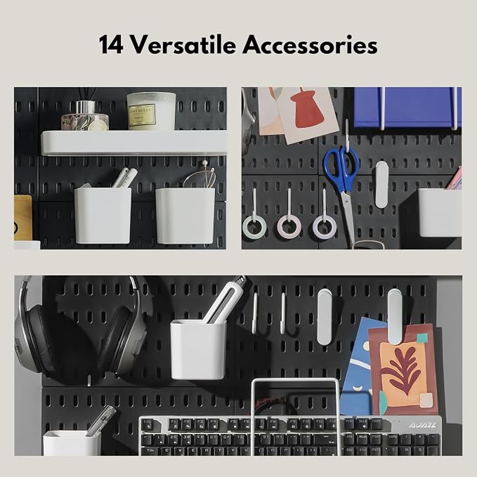Keepo Peg Board Wall Organizer – Plastic Pegboard Panels, Modular Peg Board - Image 7