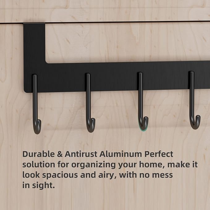 Over Door Hanger, Metal Over The Door Hook Rack - Image 7