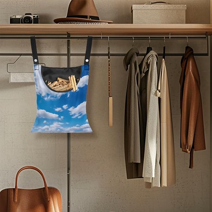 Cloud Clothespin Bag Holder Multi Purpose Hanging Storage Dust-Proof Pin - Image 4