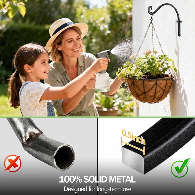 Hanging Plant Brackets Outdoor: 50lbs Weight Capacity - Image 6