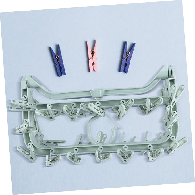 Foldable Clip Drying Rack for Boy Girl Socks and Underwear Clips Space-Saving - Image 8