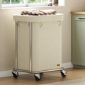 Laundry Basket with Wheels 150L/40Gal, Rolling Laundry Hamper with Steel Fram by Nunsino