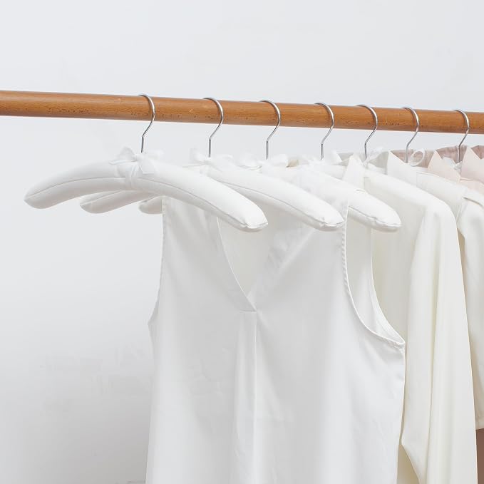 10-Pack Satin Padded Hangers, Extra Wide & Thick Non-Slip by Unknown