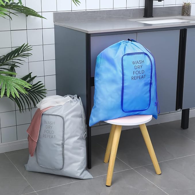 2 Pcs Travel Laundry Bag Washable Dirty Clothes Bag - Image 6