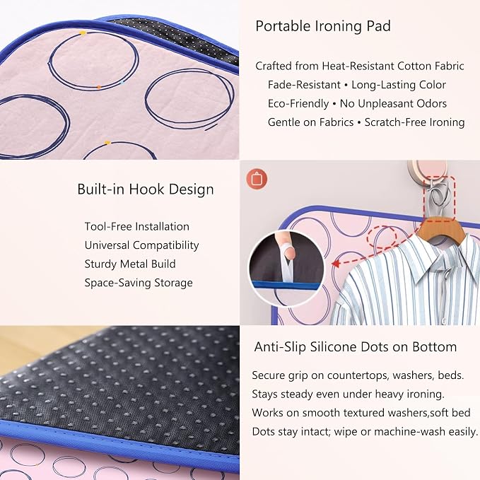 Portable Foldable Ironing Mat for Table Top Iron Pad for Countertop Thick - Image 5