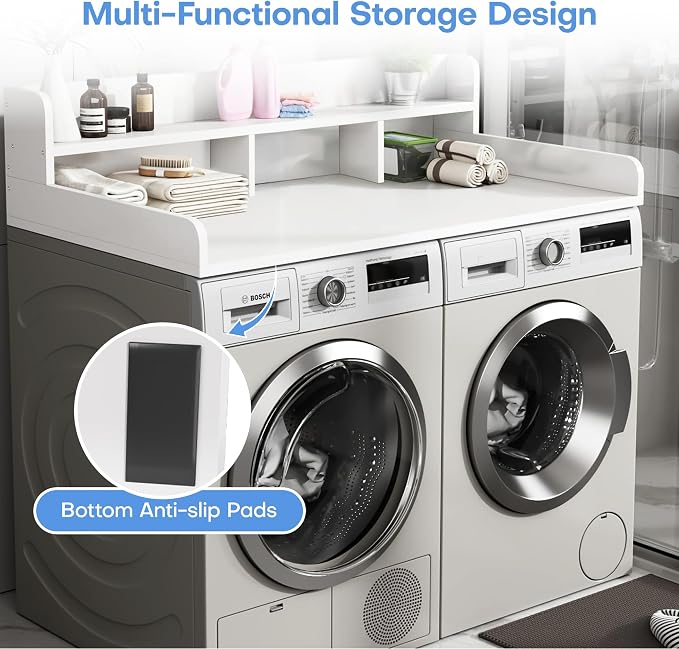 Washer Dryer Countertop with Shelf, Washer and Dryer Covers - Image 3