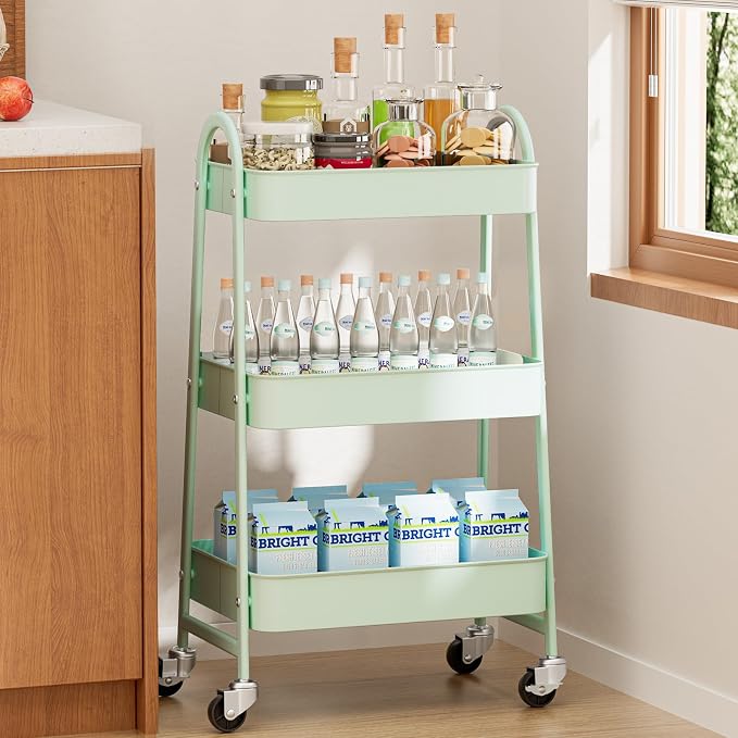 NEWBULIG 3-Tier Rolling Utility Cart by NEWBULIG