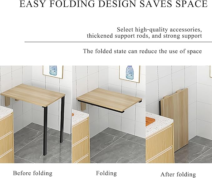 Fold Down Work Table, Wall Mounted Folding Table, Wall Collapsible Desk - Image 4