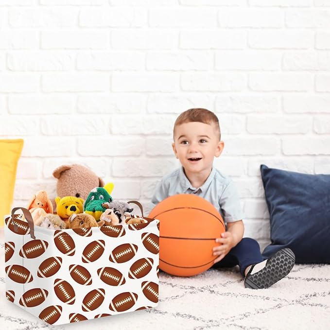 FXOLCSHE Rectangular Football Basket, Toy Organizer, Gift basket - Image 2