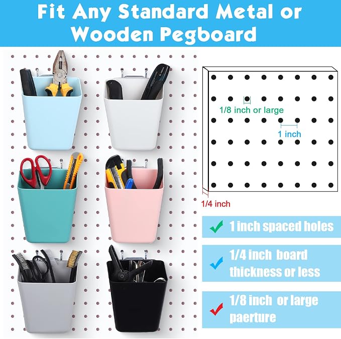 Namalu 12 Pack Peg Board Storage Bins - Image 3