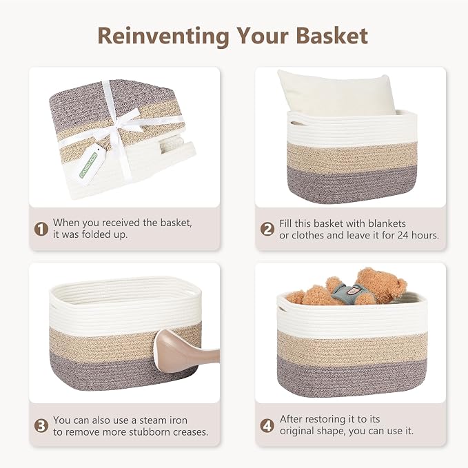 Cotton Rope Basket, Storage Baskets - Image 8