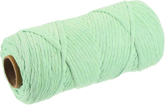 MECCANIXITY Cotton Rope Twisted Braided Twisted Single Strand Cord, Matcha by MECCANIXITY