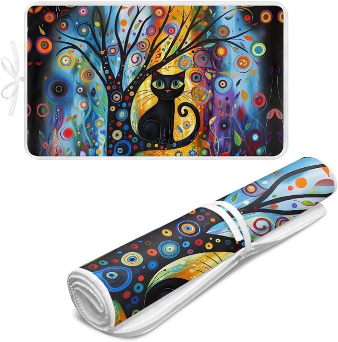 Modern Art Cat Pattern Portable Ironing Mat Anti Slip - Image 6