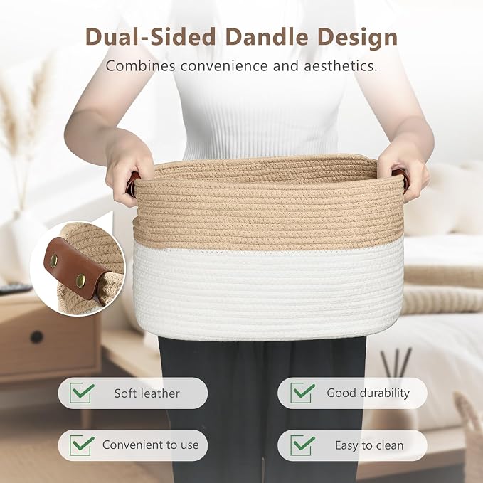 Cotton Rope Basket, Storage Baskets - Image 4
