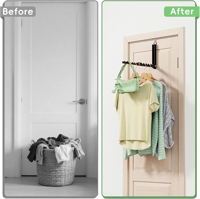Over the Door Hooks, Extended Over the Door Clothes Hanger - Image 6